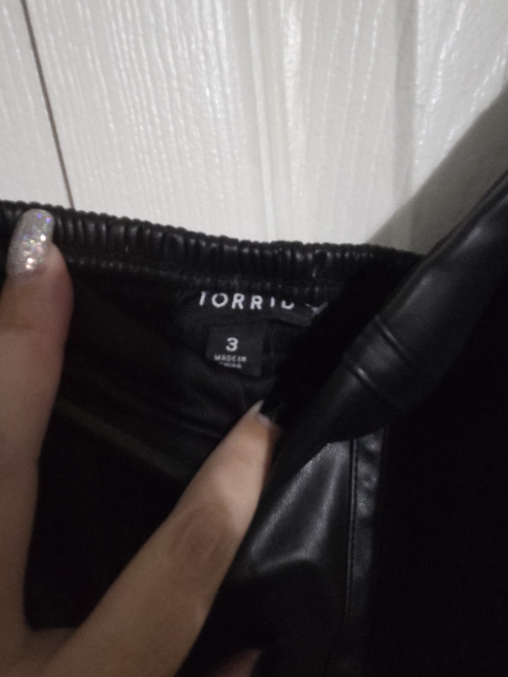 torrid Black Faux Leather Top with Wide Straps - Picture 3 of 5